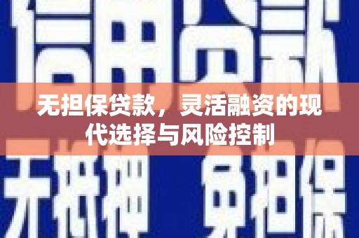 平乐无担保贷款，灵活融资的现代选择与风险控制