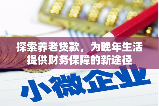 平乐探索养老贷款，为晚年生活提供财务保障的新途径