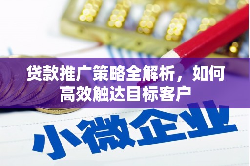 平乐贷款推广策略全解析，如何高效触达目标客户