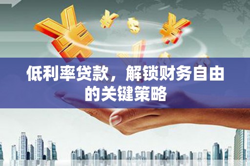 平乐低利率贷款，解锁财务自由的关键策略