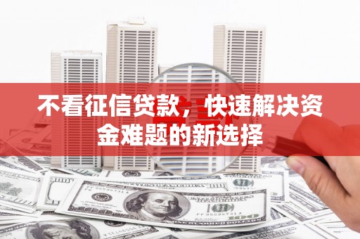 平乐不看征信贷款，快速解决资金难题的新选择