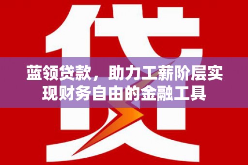 平乐蓝领贷款，助力工薪阶层实现财务自由的金融工具