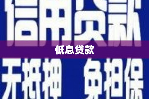 平乐低息贷款