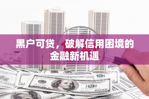 平乐黑户可贷，破解信用困境的金融新机遇