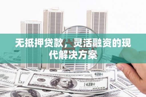 平乐无抵押贷款，灵活融资的现代解决方案
