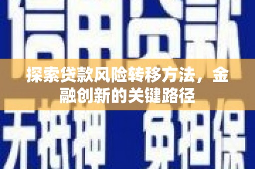 平乐探索贷款风险转移方法，金融创新的关键路径